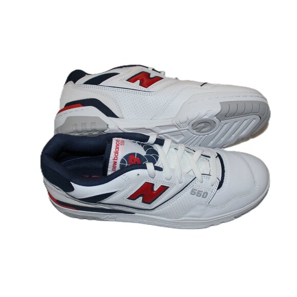 NEW BALANCE MEN\'S WHT/RED/BLU 550 BASKETBALL SNEAKER US 12D/ eur46 1/2 / uk 11.5 main image 4